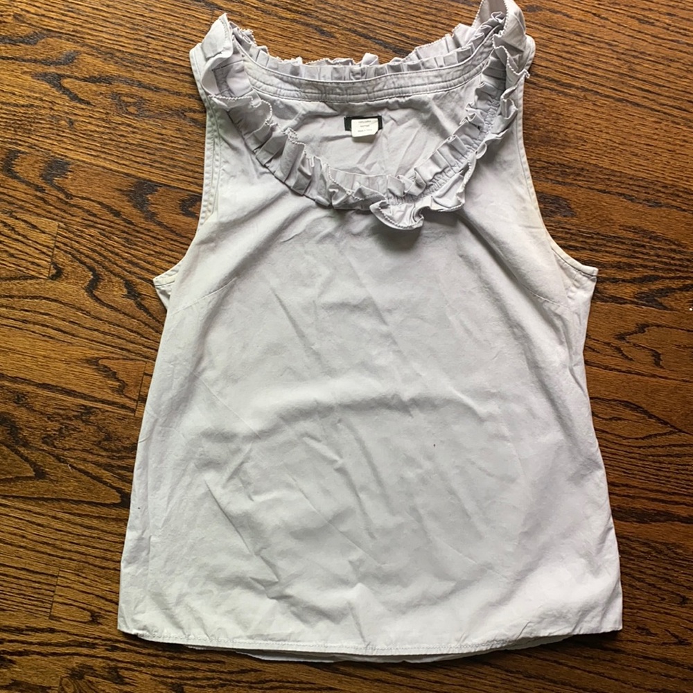 Silver Sleeveless J.Crew  Blouse. Size 8